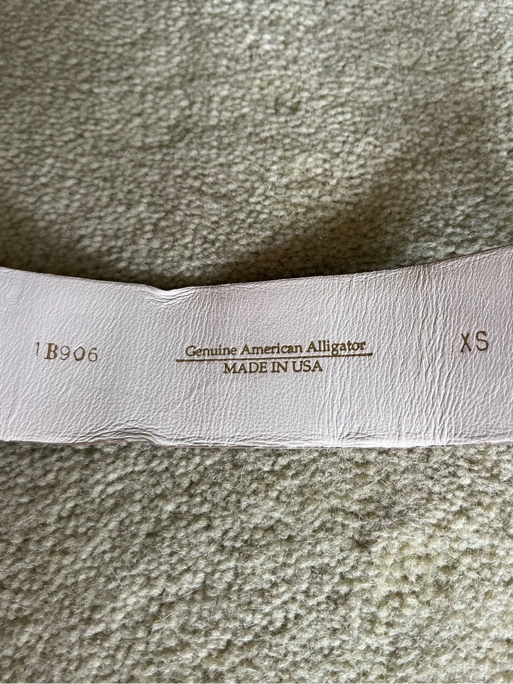 Genuine Alligator Waist Belt by Oscar de la Renta Size XS